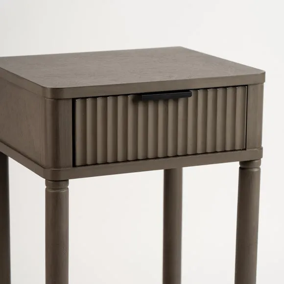 Molly 1 Drawer Ribbed Side Table 2