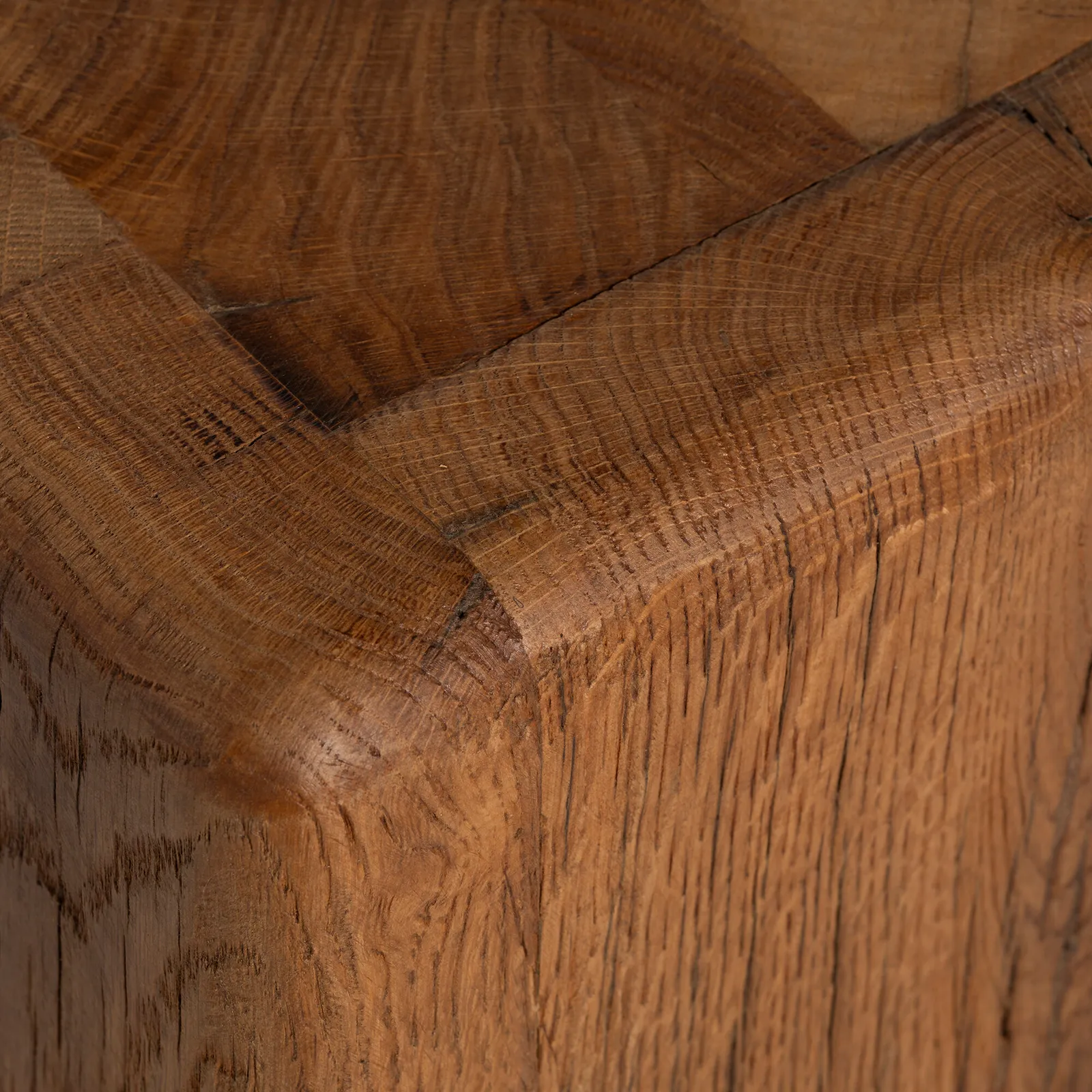 Knole Square Stool 35X35X45Cm, Brown Oak | Barker & Stonehouse 3