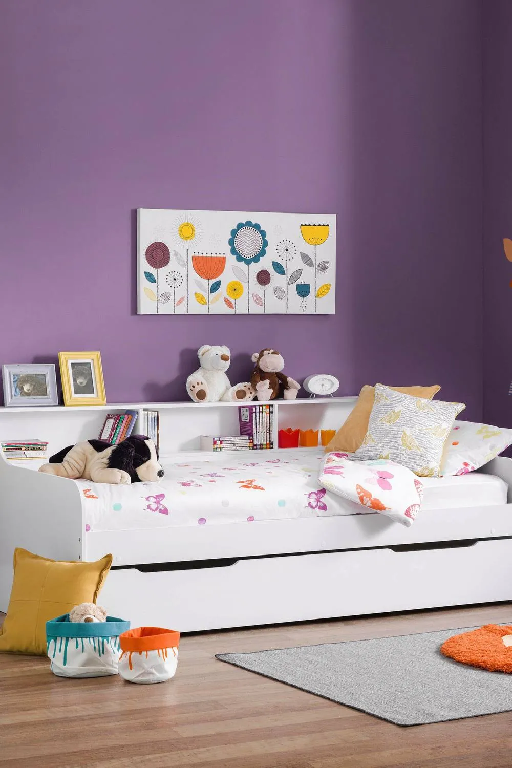 Julian Bowen Grace Single White Daybed with pull-out Trundle