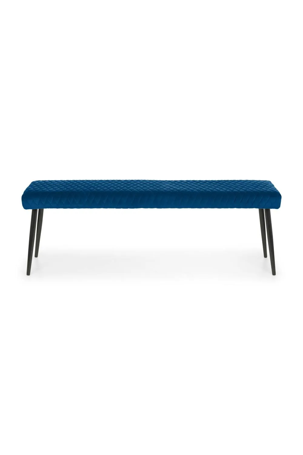 Julian Bowen Luxe Diamond Quilted Upholstered 2 Seater Backless Bench in Blue 5