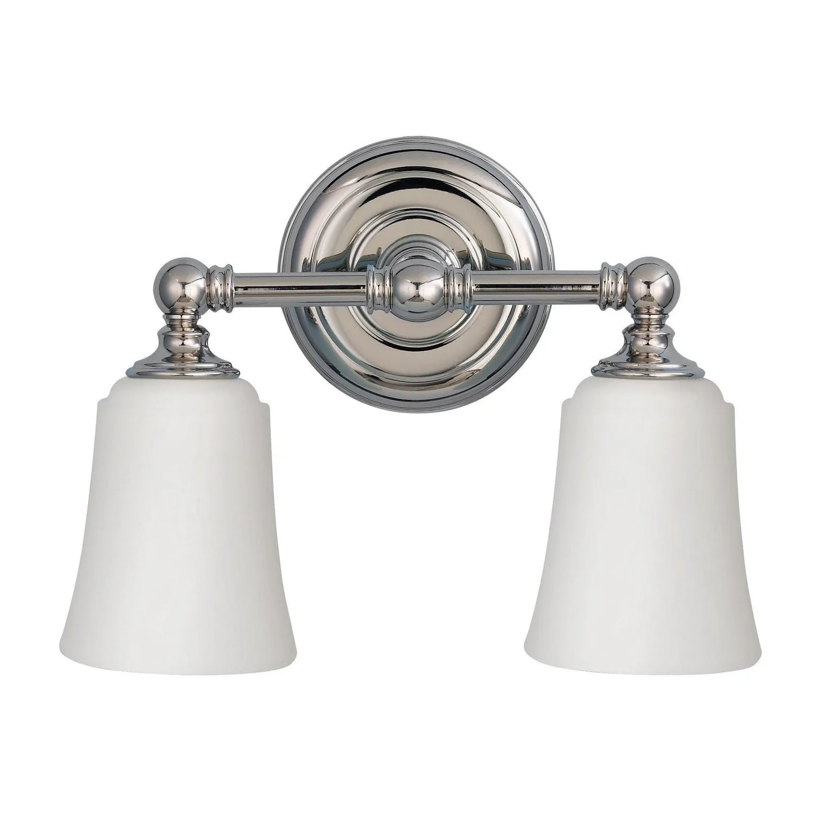 Netlighting Huguenot Lake 2 Light Bathroom Over Mirror Light Polished Chrome IP44 G9 in Grey