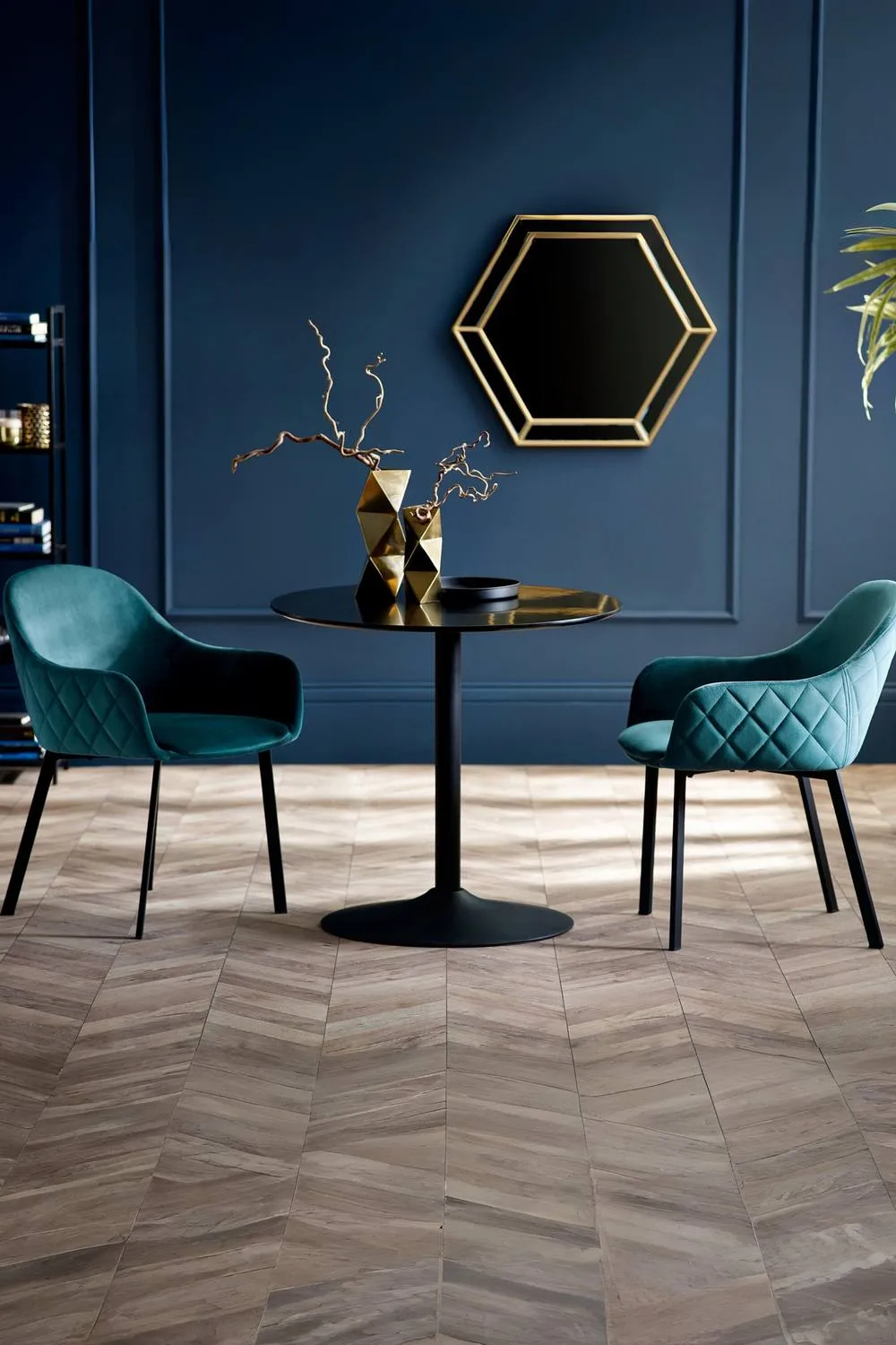 Julian Bowen Lima Upholstered Dining Chair (Set of 2) in Teal 2