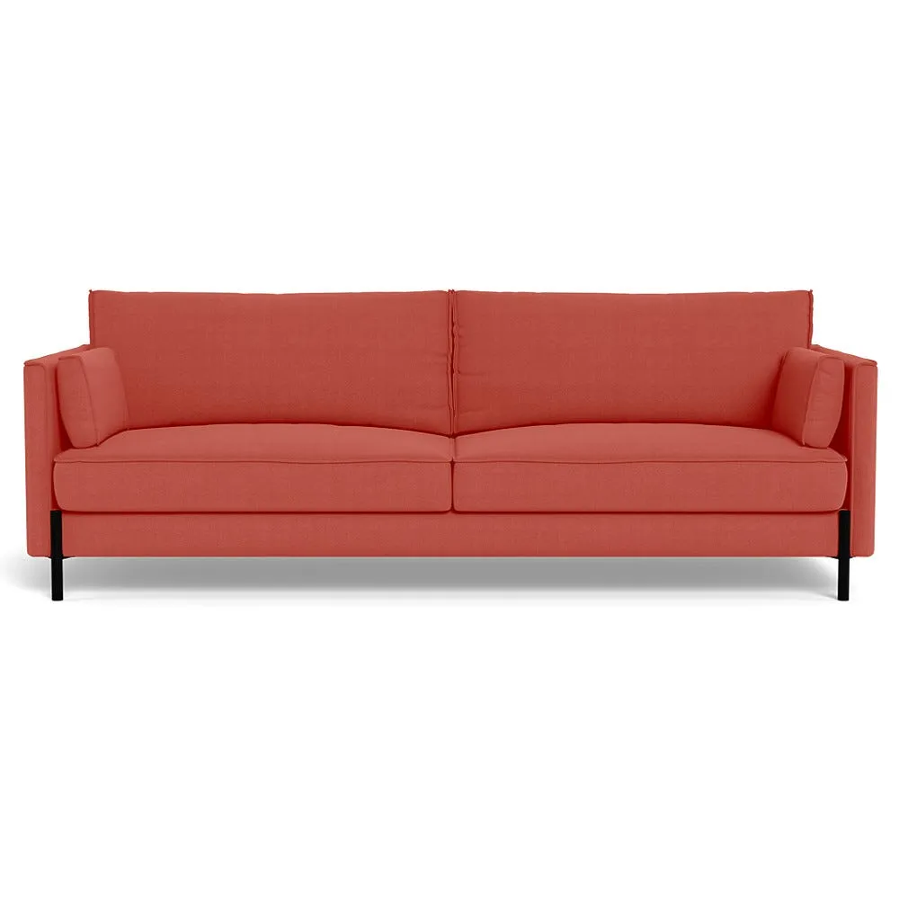 Heal's Tortona 4 Seater Sofa Linen Mix Grenadine Black Feet