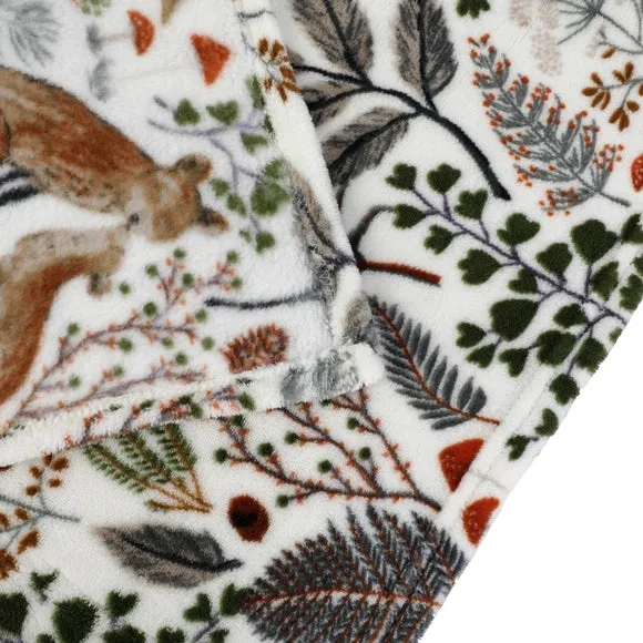 Woodland Printed Fleece Throw Blanket 5