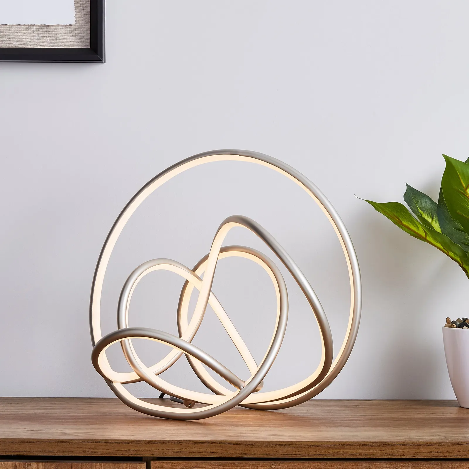 Marlow Integrated LED Table Lamp Silver