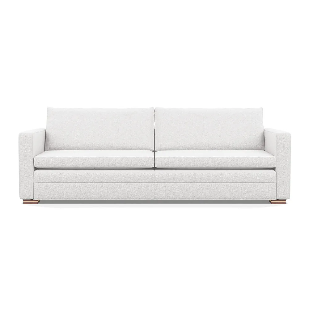 Heal's Palermo 5 Seater Sofa Loop Boucle Polar Brass/Walnut Feet 1