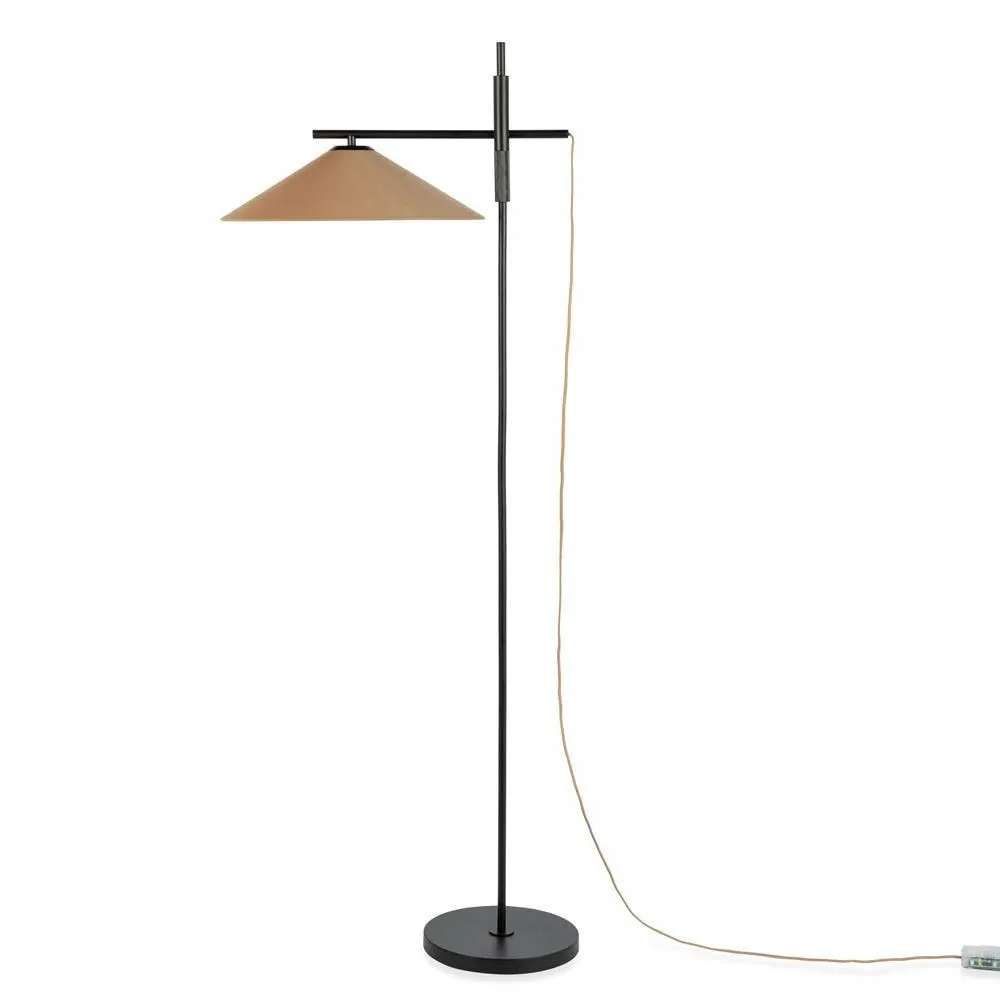 Heal's Armstrong Adjustable Floor Lamp Black & Natural 2