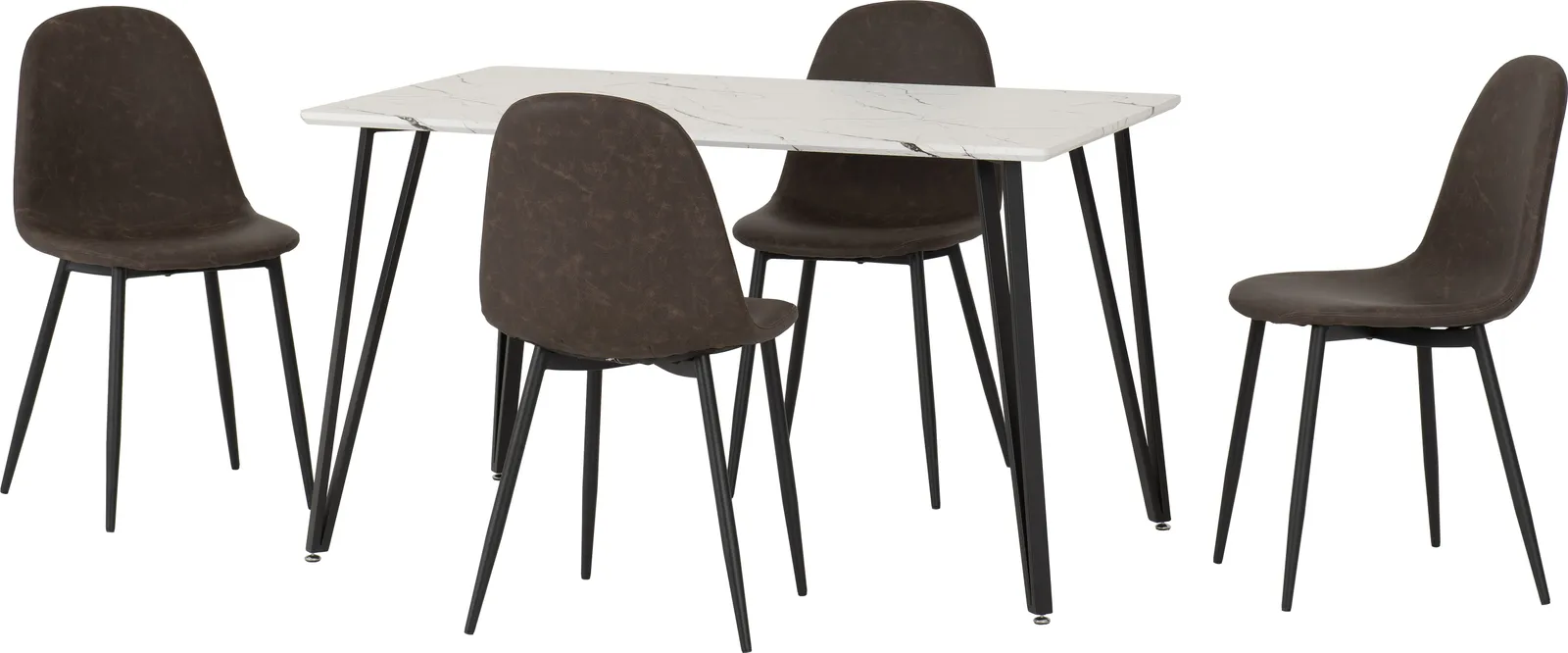 Seconique Marlow & Athens Dining Set in Brown 3