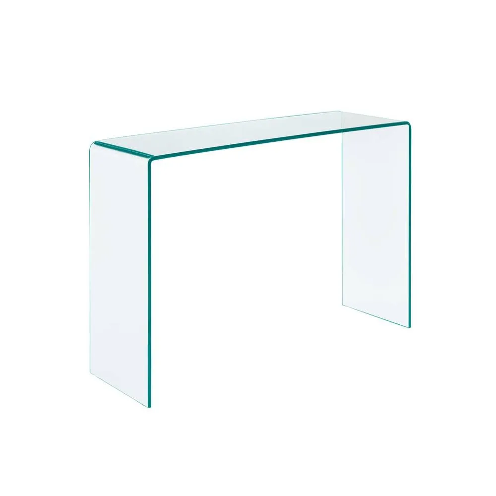 sweeek Rectangular tempered glass console in Clear 2