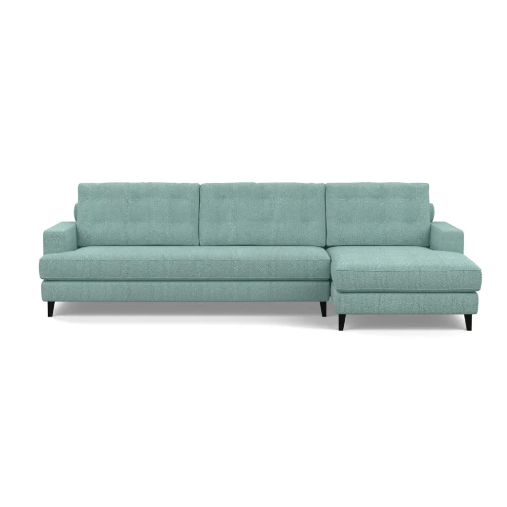 Heal's Mistral Right Hand Facing Corner Sofa Tejo Recycled Teal Black