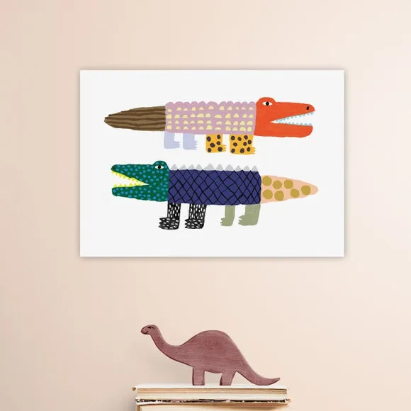 East End Prints Crocodile and Alligator Print 1