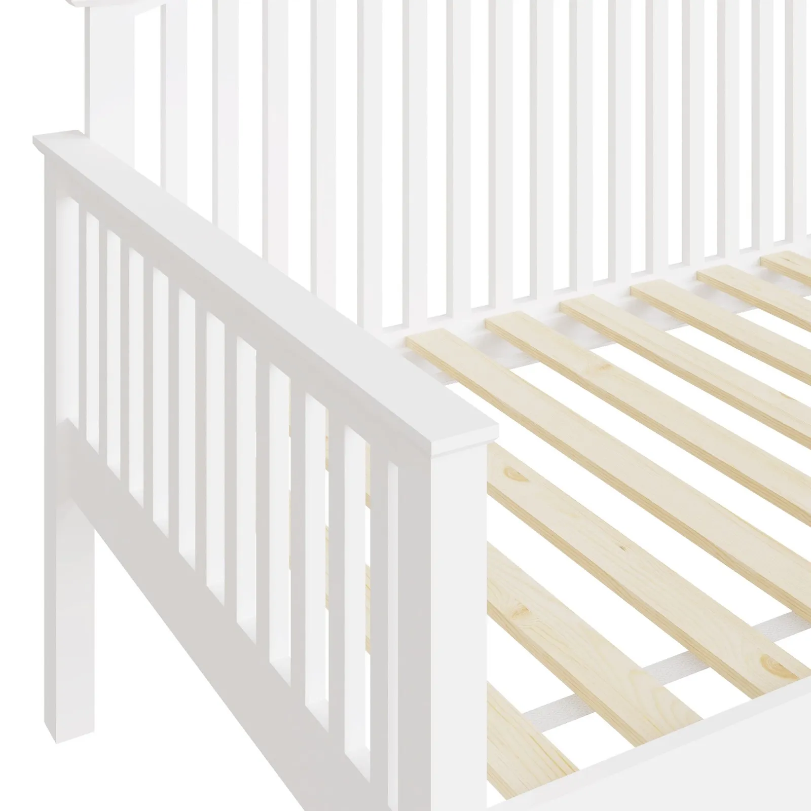 GFW Madrid Wooden Day Bed in White 5