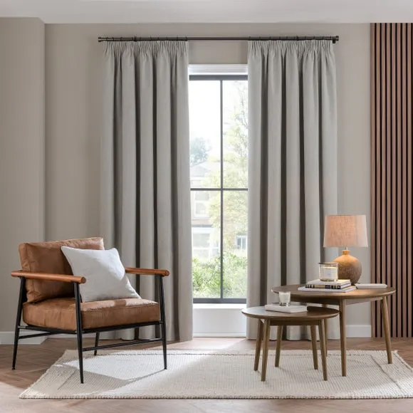 Luna Brushed Pencil Pleat Curtains (Blackout Available) 2