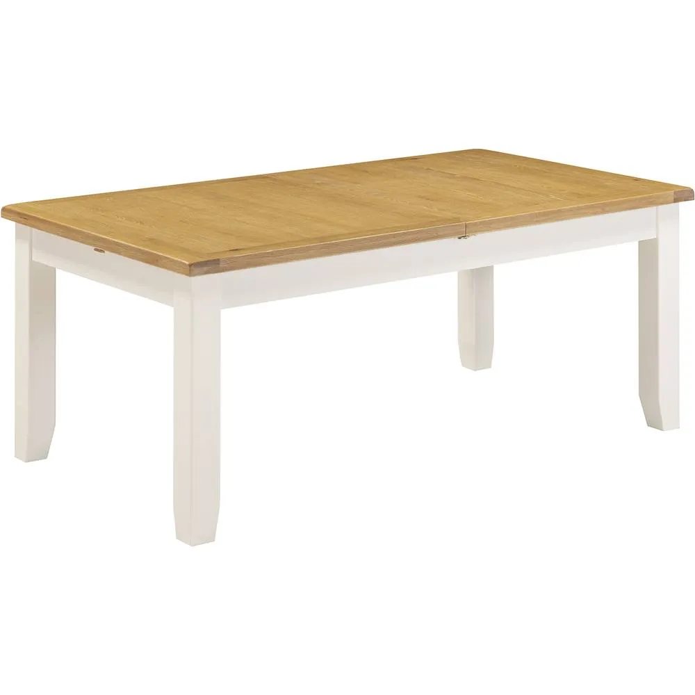 Seconique Windsor Pebble Grey Large Extending Dining Table (Part Assembled) in Ivory 3