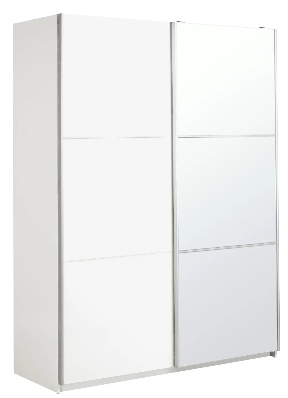 Habitat Holsted Medium Gloss & Mirror Wardrobe - White