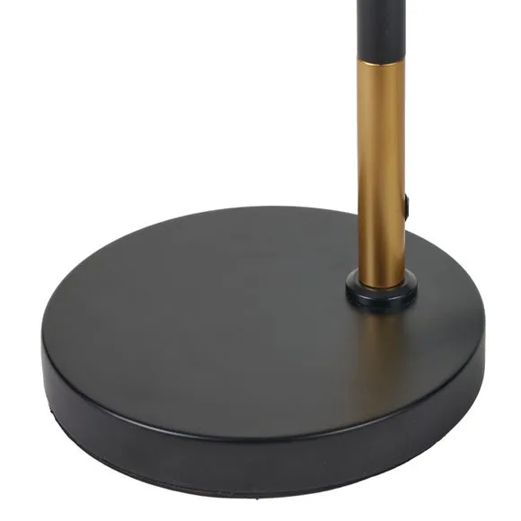 Wanda White Orb and Black Metal Table Lamp 5