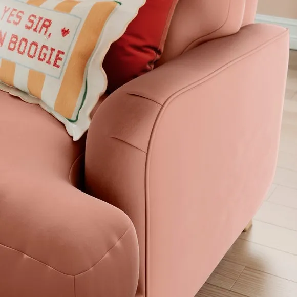 Martha Vintage Velvet Full Corner Sofa 5