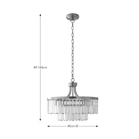 Audra 5 Light Adjustable Pendant Light 6