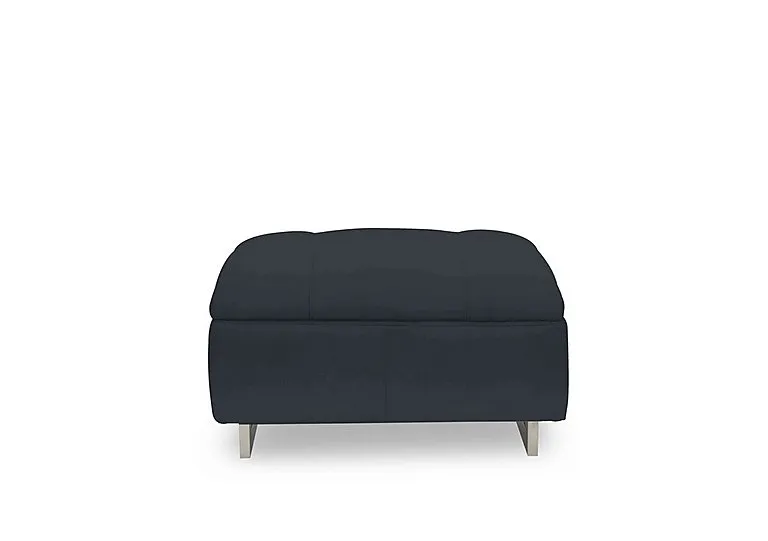 Moet Large Fabric Standard Footstool - Opulence Charcoal