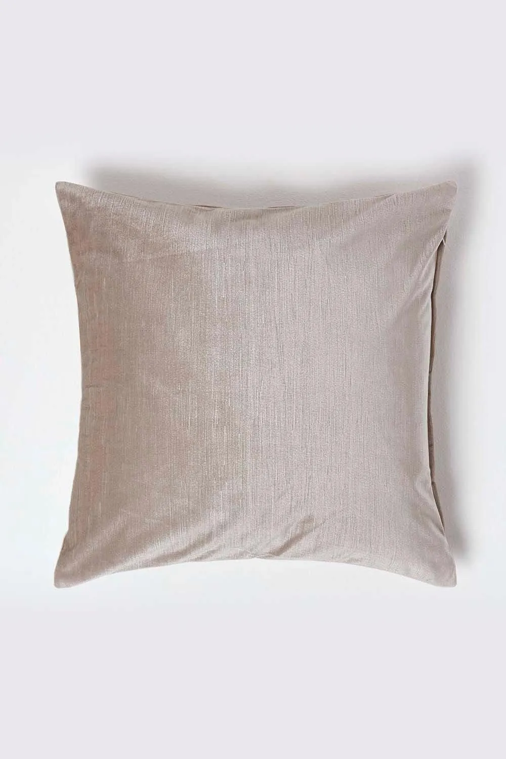 Homescapes Luxury Velvet Cushion Cover in Light Beige