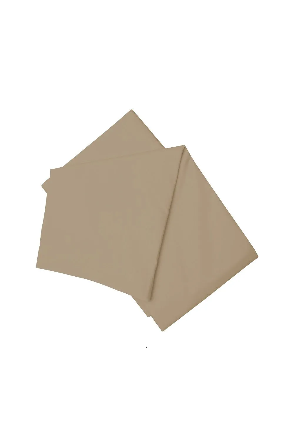 Belledorm Easy Care 200 Thread Count Cotton Polyester Percale Flat Sheet in Light Brown 1