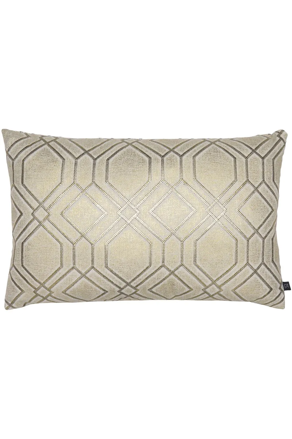 Prestigious Textiles Othello Geometric Cushion in Metallic Gold