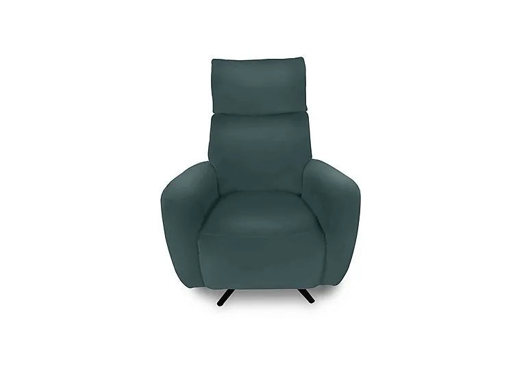 Designer Chair Collection Granada Leather Power Recliner Swivel Chair with Massage Feature - BV Lake Green