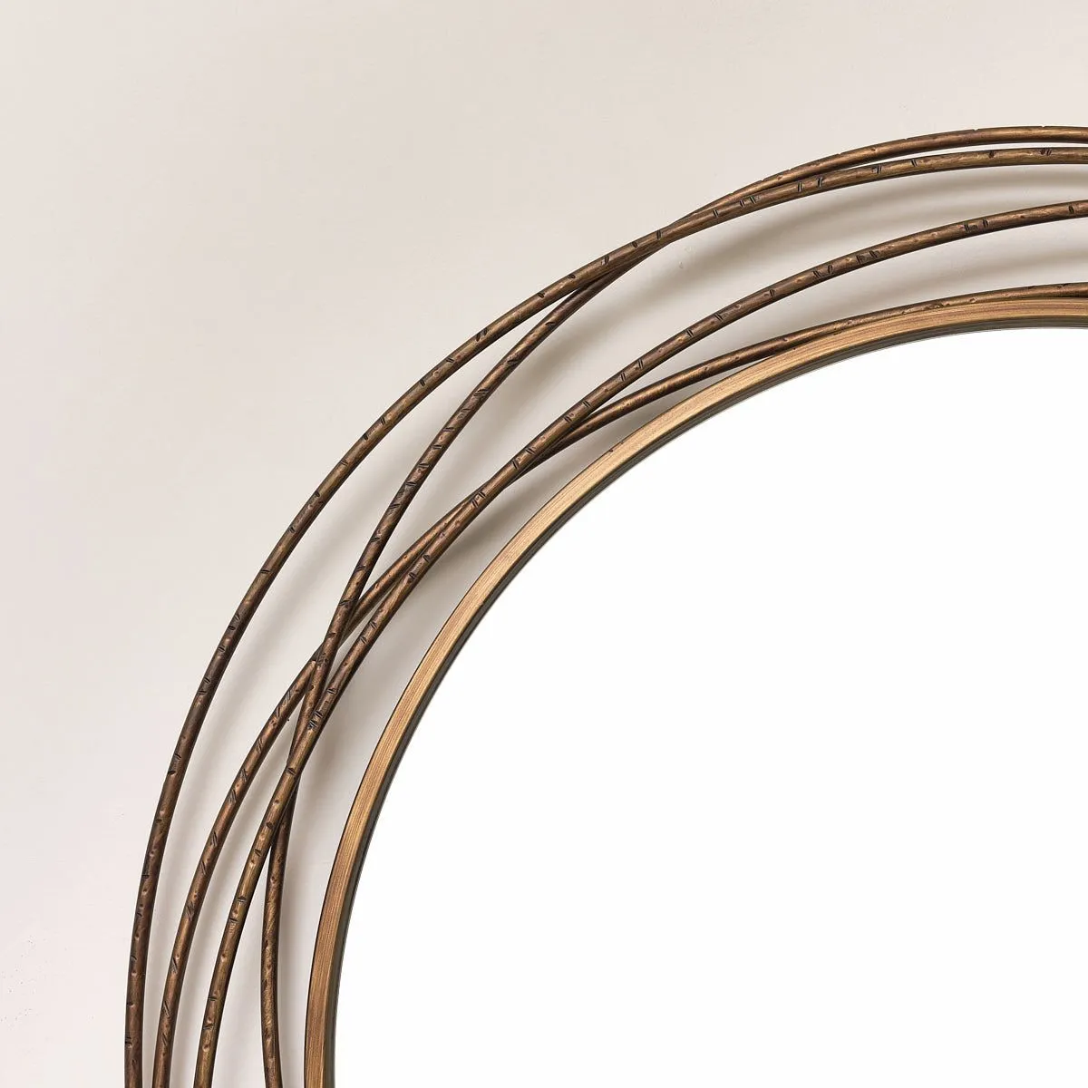 Melody Maison Large Antique Gold Swirl Wall Mirror - 88cm X 85cm in Metallic Gold 5