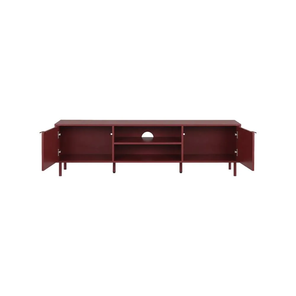 sweeek TV stand 160cm wood decor & metal in Burgundy 4