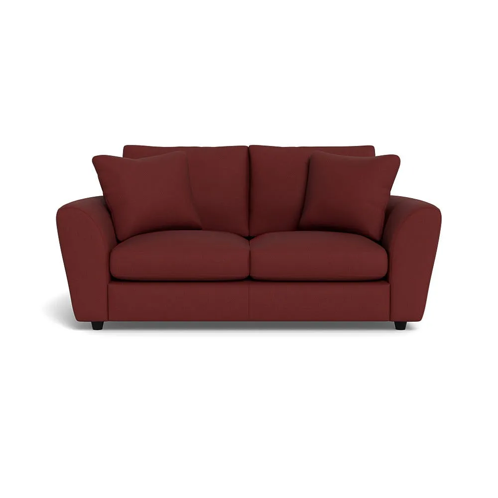 Heal's Snooze 3 Seater Sofa Capelo Linen-Cotton Etruscan Red Black Feet 1