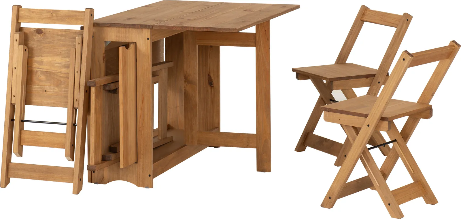 Seconique Santos Butterfly Dining Set (x4 Chairs) Natural Wax 5