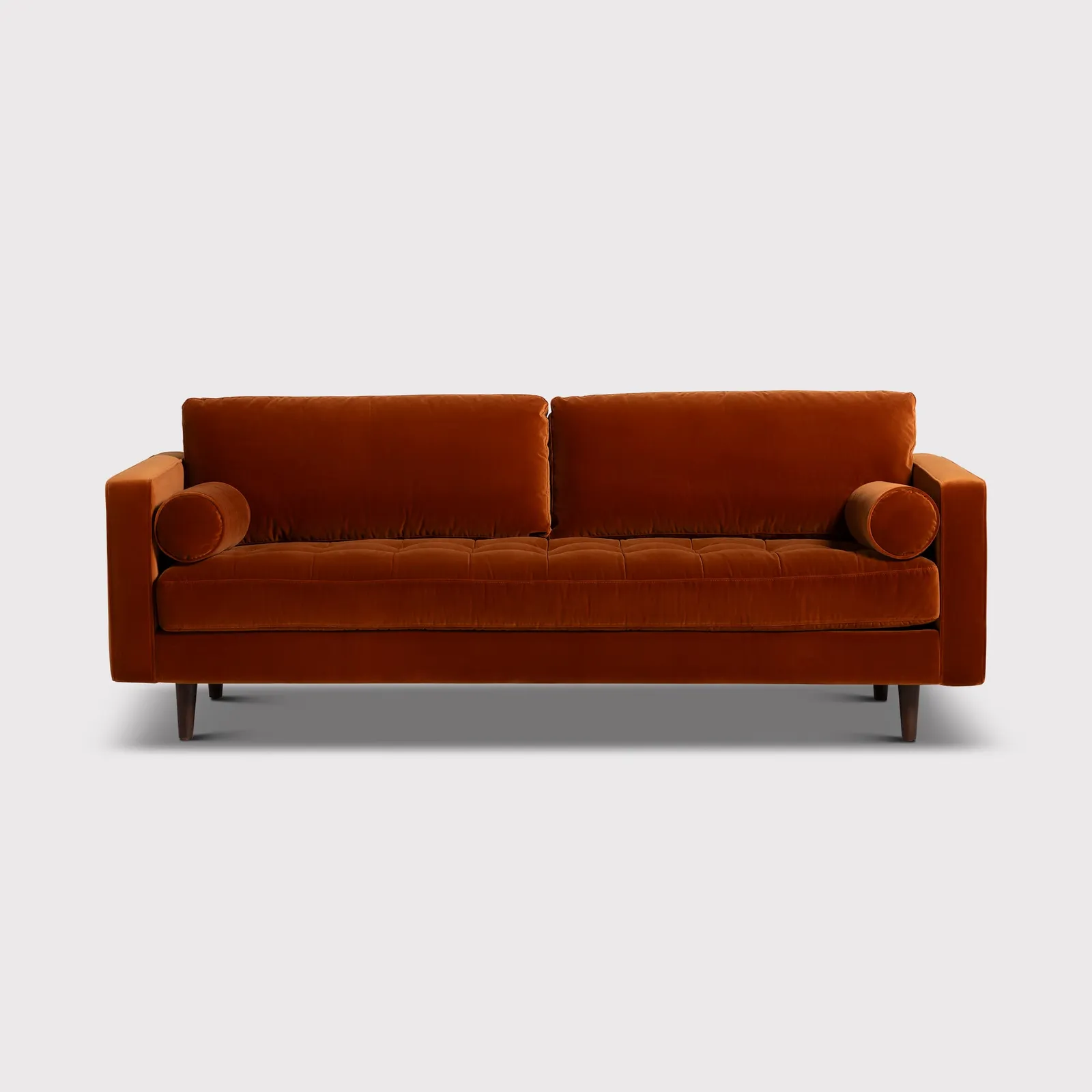 Hemingway 3 Seater Sofa, Orange Velvet | Barker & Stonehouse 1