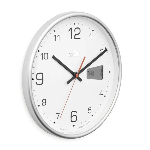 Acctim Kalendar Silver Wall Clock 2