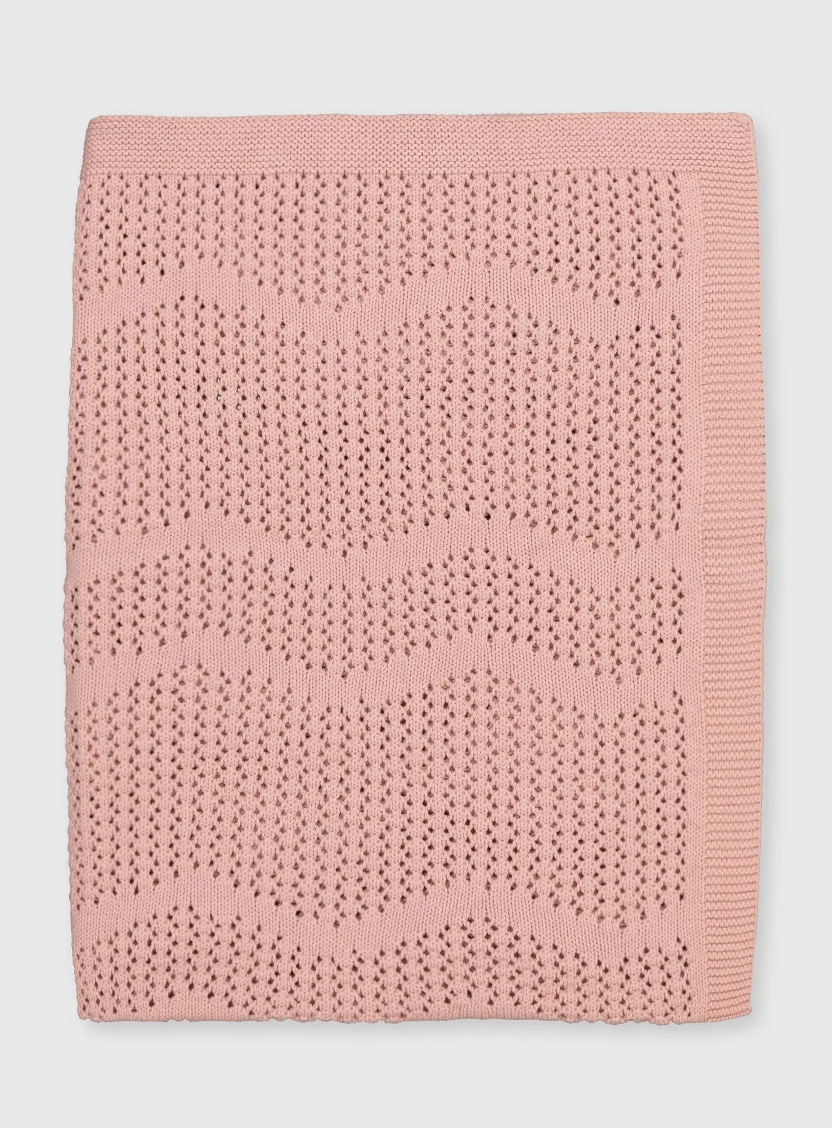 Pink Organic Cellular-Style Blanket - One Size