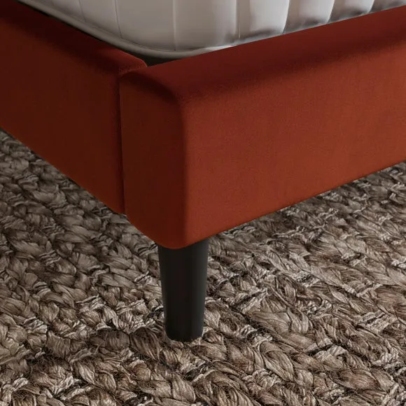 Skylar Velvet Pillow Back Bed Frame 3