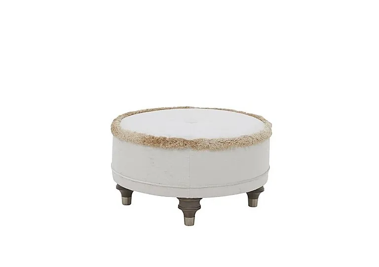 Princeton Ruched Round Footstool