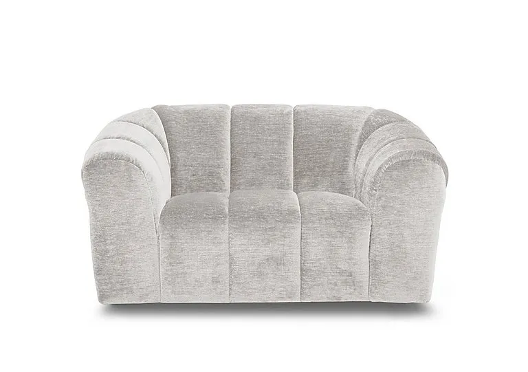 Rhianna Fabric Cuddler Chair - Lead Grey