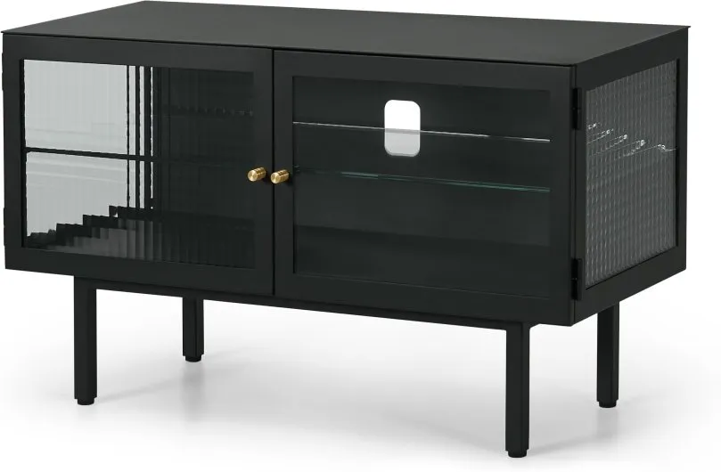 Marden Media Unit, Charcoal Grey and Glass