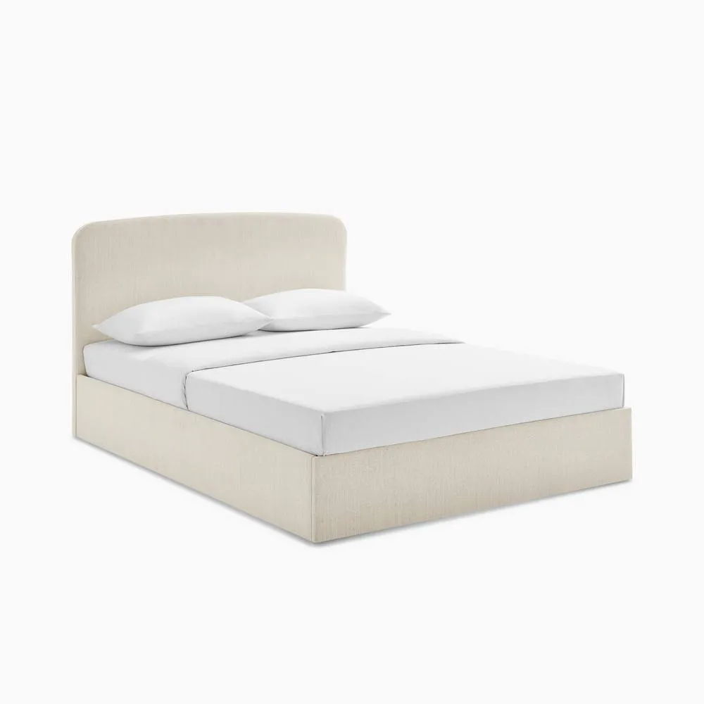 FurnitureboxUK Amelie Cream Fabric Ottoman Double Bed Frame 2