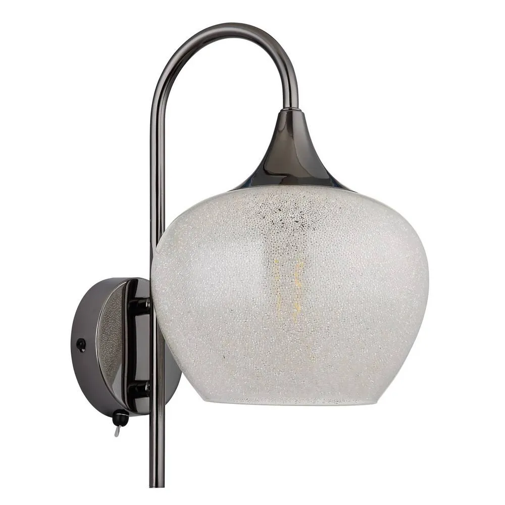 Netlighting Maxy Dome Wall Lamp Gunmetal Clear Glass Shade 1x E27 in Grey 2