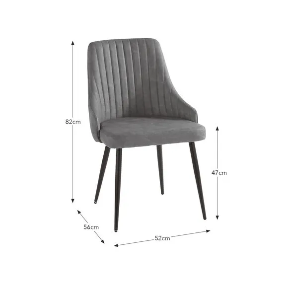 Shea Set of 2 Dining Chairs, Faux Leather 5