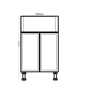 Wickes Winsford Reed Green Standard Depth Vanity Unit - 500mm 2