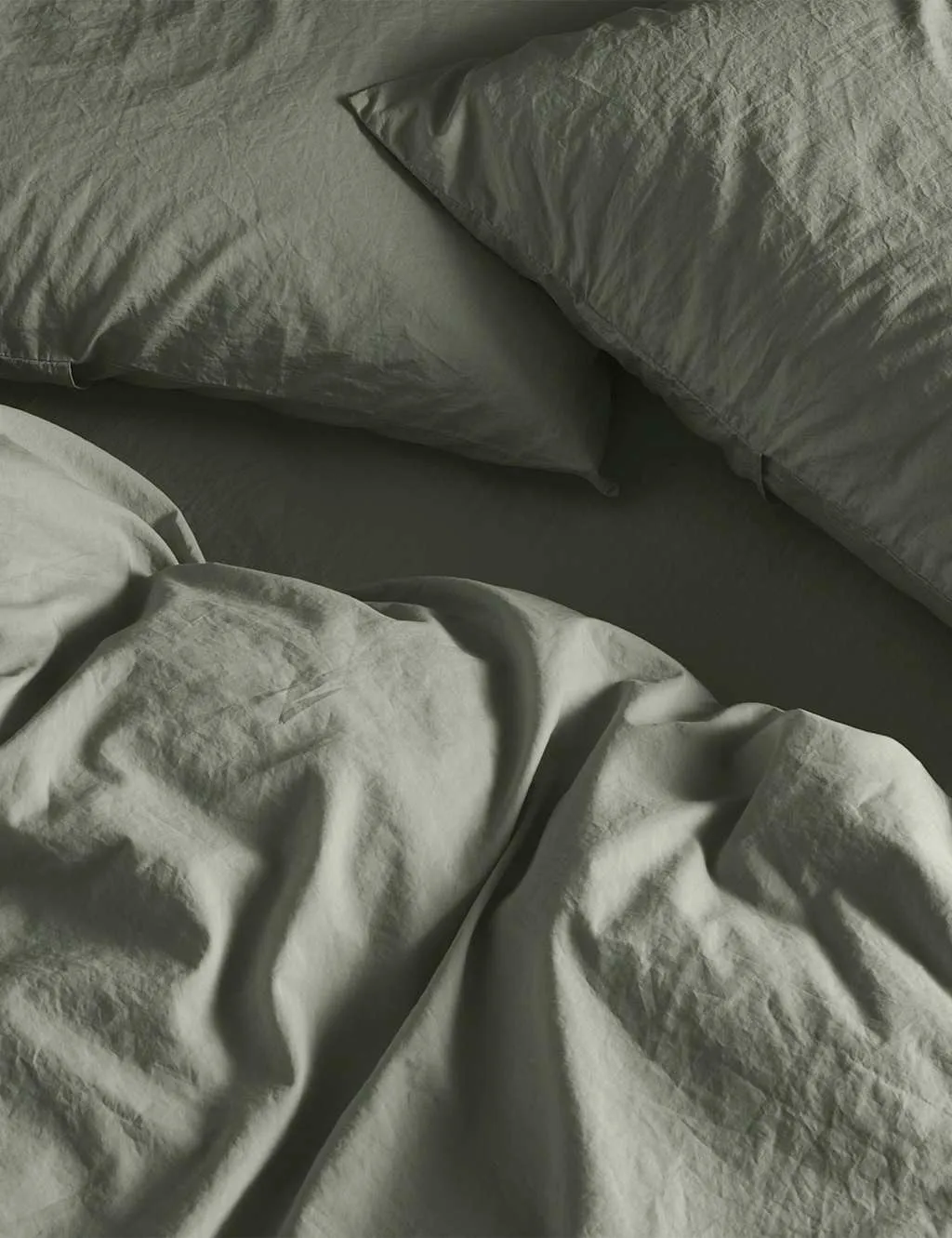 Bedfolk Pure Cotton Relaxed Duvet Cover Khaki
