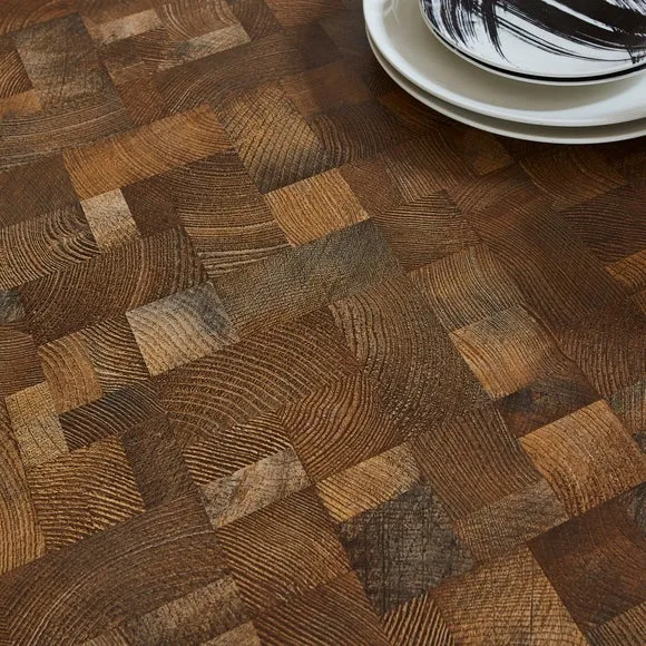 Brayden 4-6 Seater Rectangular Dining Table, Parquet Effect 3