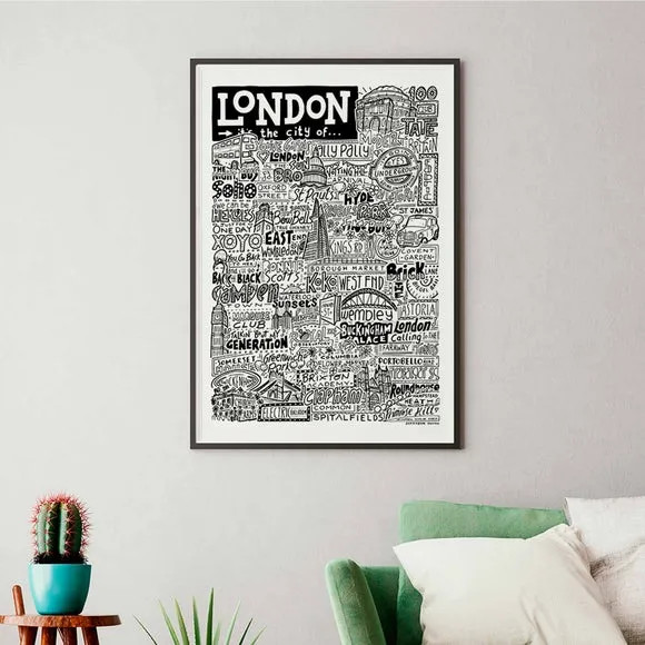 Sketchbook Design London Landmarks Framed Print 2