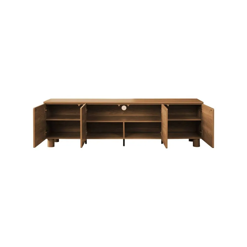 sweeek Wood decor TV stand 4 doors 180cm in Brown 4