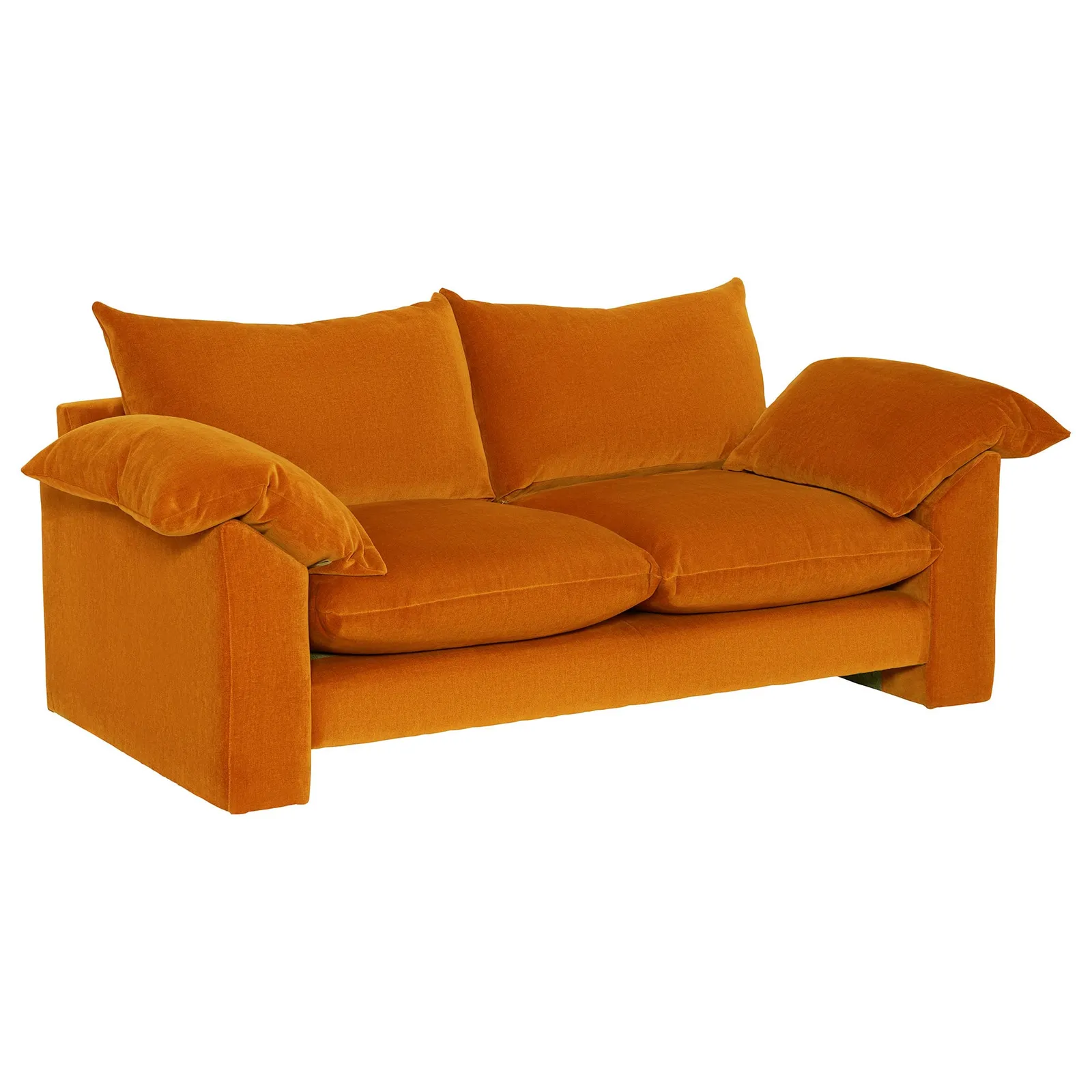 Hoxton Small Sofa, Orange Fabric | Barker & Stonehouse 3