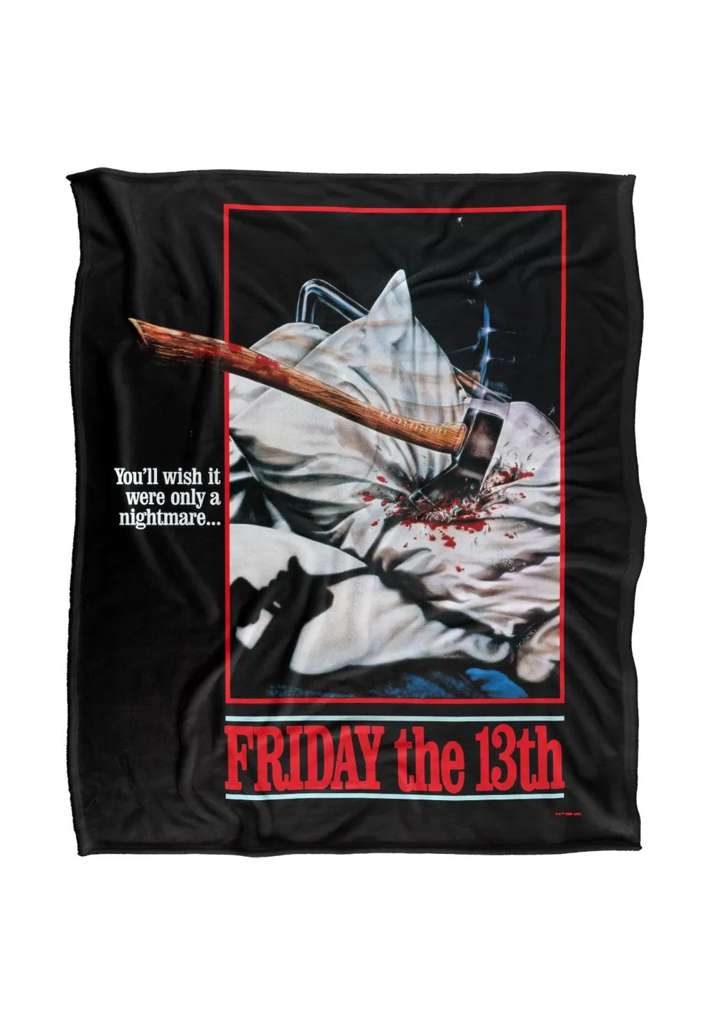 Friday the 13th Blanket, 152x127 cm Pillow Axe Poster Silky Touch Super Soft Throw Blanket in White