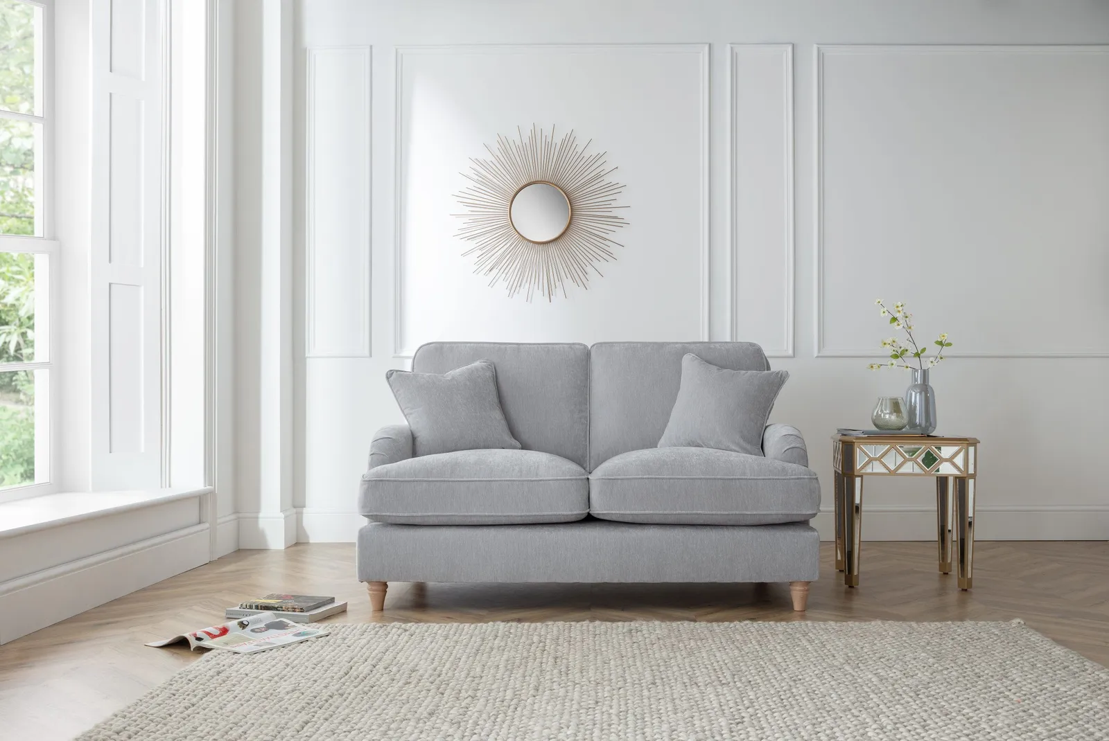 The Great Sofa Company Orla 2 Seater Sofa Manhattan Ice in Light Grey