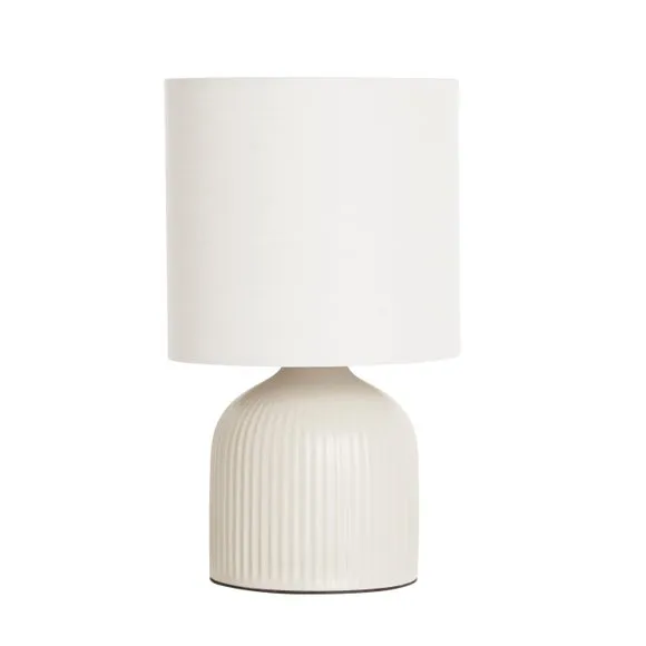 Hebe Ribbed Ceramic Table Lamp 4